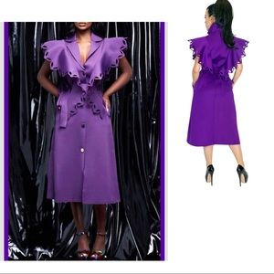 N by Nancy Regal Purple Cape Dress